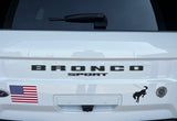 Rear Letter Overlay Decals for 2021-2025 Ford Bronco Sport
