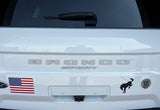 Rear Letter Overlay Decals for 2021-2025 Ford Bronco Sport