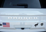Rear Letter Overlay Decals for 2021-2025 Ford Bronco Sport