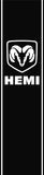 Ram Head With "HEMI" Word Quarter Panel Decals for 2009-2024 Dodge Ram 1500 (x2)